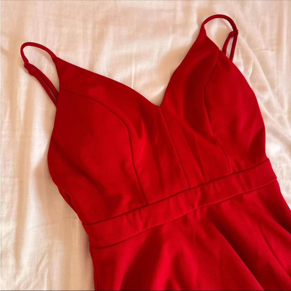 SZ 7 Jodi Kristopher Vibrant Red Dress